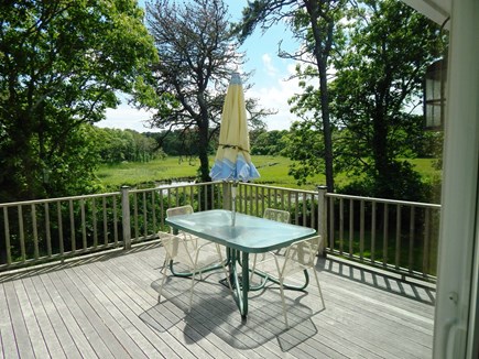 near South & West Chatham line Cape Cod vacation rental - Expansive deck with view of saltmarsh inlet from Nantucket Sound