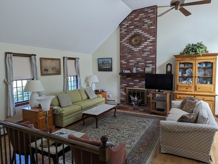 near South & West Chatham line Cape Cod vacation rental - Comfortable spacious main level.  Open staircase to lower level.