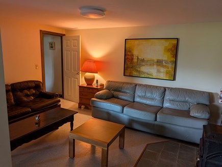 near South & West Chatham line Cape Cod vacation rental - All ages enjoy the lower-level sitting & TV viewing area.