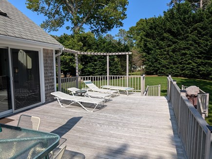 near South & West Chatham line Cape Cod vacation rental - Expansive 2-level deck.