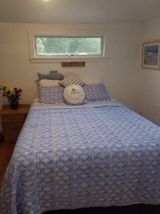 Dennis Port Cape Cod vacation rental - Cottage: Bedroom: Queen hospitality foam bed, skylight window, AC