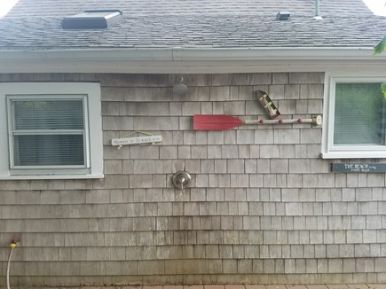 Dennis Port Cape Cod vacation rental - Cottage: Enclosed private patio with  hot shower.  Skylights