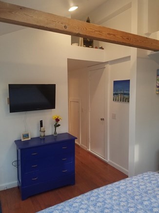 Dennis Port Cape Cod vacation rental - Cottage: 4K TV and driftwood custom made dresser, hardwood floors