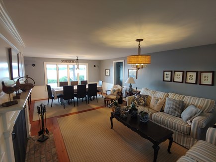 North Chatham Cape Cod vacation rental - Dining/living room with pull-out queen