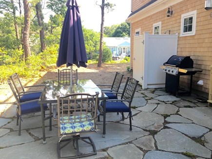 Hyannis Cape Cod vacation rental - Outdoor seating, gas grill, and outdoor shower!