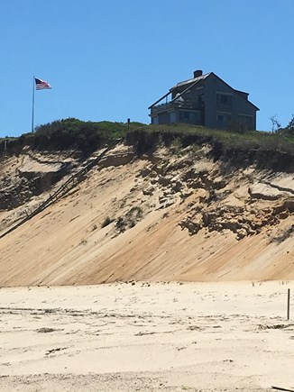 South Wellfleet on the Ocean Cape Cod vacation rental - House and stairway leading to the beach. Just a stone throw away.