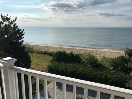 Popponesset, Mashpee Cape Cod vacation rental - View over beach from master bedroom balcony (overlooking patio)