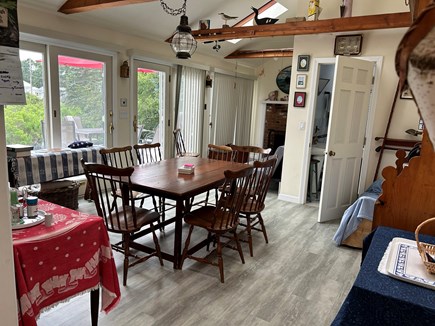 Falmouth Heights Cape Cod vacation rental - Dining room - opens to deck and offers view of pond