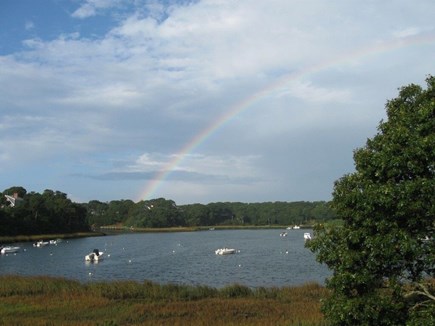 South Chatham Cape Cod vacation rental - Taylor Pond with a lucky rainbow!