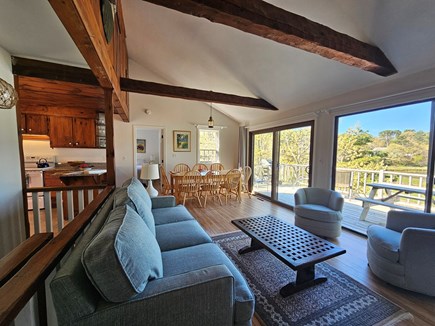 South Chatham Cape Cod vacation rental - Living Room, Open to Dining and Kitchen