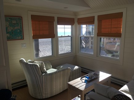 Plymouth MA vacation rental - Living Room with Ocean View on the sand!