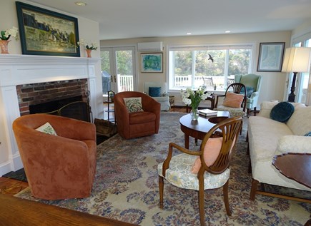Orleans, Grandview Cape Cod vacation rental - Living room with fireplace