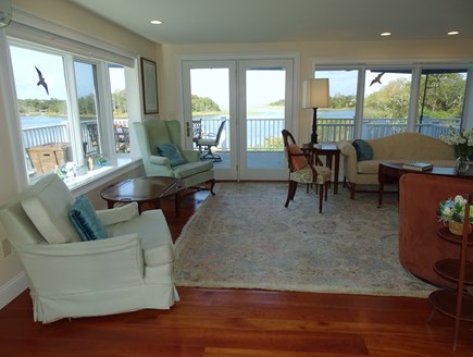 Orleans, Grandview Cape Cod vacation rental - Living Room looking north to Mill Pond, Nauset Harbor, Atlantic