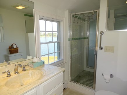 Orleans, Grandview Cape Cod vacation rental - Upstairs Jack-and-Jill Bathroom separated by stall shower.
