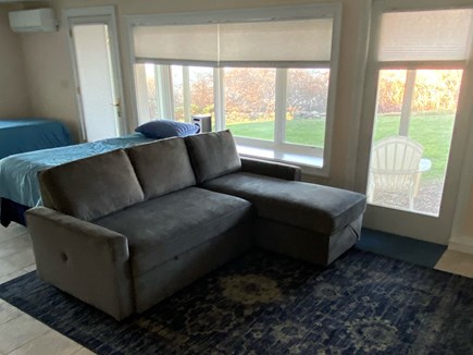 Orleans, Grandview Cape Cod vacation rental - Lower level, with 2 Twin beds and a Queen sectional sleeper sofa