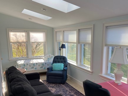 Orleans, Grandview Cape Cod vacation rental - Sunroom (adjoins master), with Twin & Queen sleeper sofa, faces W