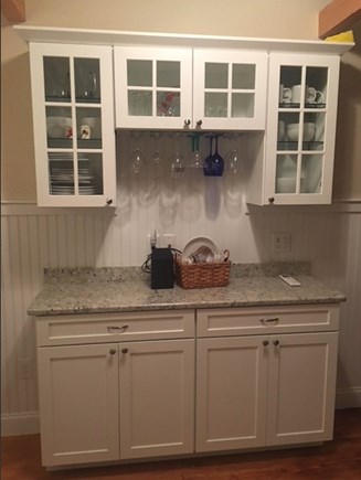 Eastham Cape Cod vacation rental - Lighted china cabinet, perfect for serving some wine!