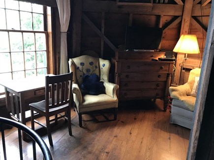 Woods Hole Cape Cod vacation rental - Second floor desk and TV and cozy reading chairs