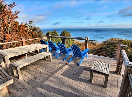 Sagamore Beach Cape Cod vacation rental - Observation deck at SandyToes in winter (so much sea to SEE.)