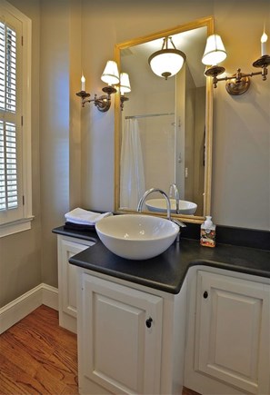 Plymouth Historic District MA vacation rental - Tile shower bathroom, modern comfort, antique details