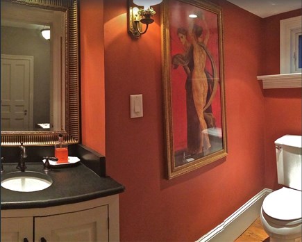Plymouth Historic District MA vacation rental - Main level powder room off foyer is fun and convenient