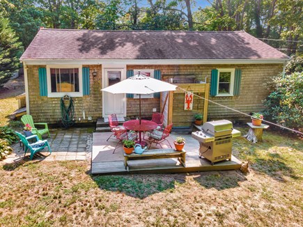 Orleans Cape Cod vacation rental - Back Deck, AMAZING Outdoor Shower.