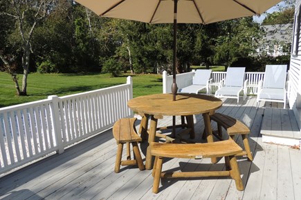 Harwich Port Cape Cod vacation rental - Large 10 x 40 ft. west facing deck