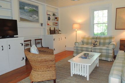 Harwich Port Cape Cod vacation rental - Comfortable living room  with flat screen T.V.