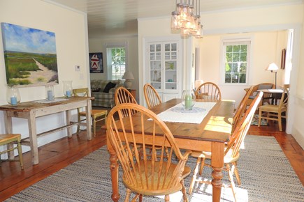 Harwich Port Cape Cod vacation rental - Dining room with farmers table