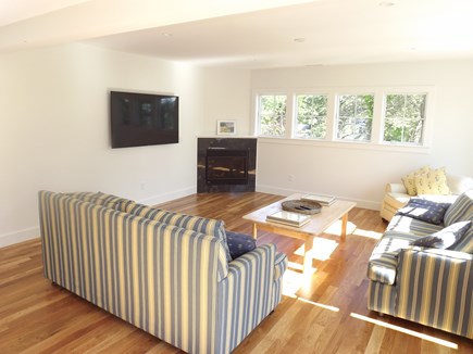 Chatham Cape Cod vacation rental - Second Floor Living Area With TV, Bar Leading to the Upper Deck.