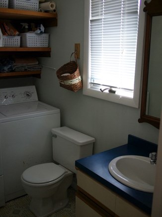 Truro Cape Cod vacation rental - Main Floor half bath with washer & dryer