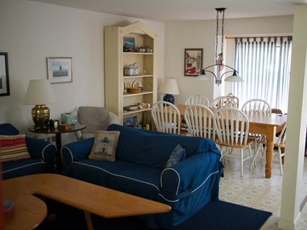 Truro Cape Cod vacation rental - Living room and dining area