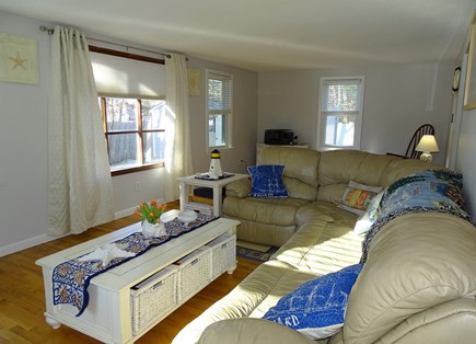 Falmouth, Teaticket Cape Cod vacation rental - Bright living room, overlooking back patio