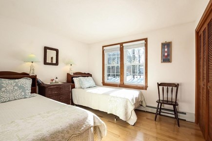 Falmouth, Old Silver Beach Cape Cod vacation rental - First guest bedroom with two twin beds.