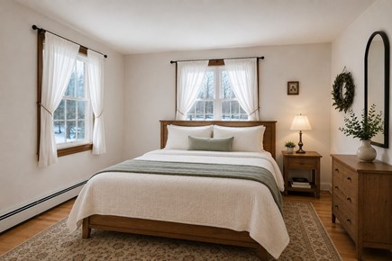 Falmouth, Old Silver Beach Cape Cod vacation rental - 2nd guest bedroom with queen bed.