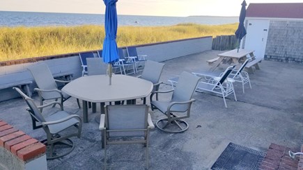 West Yarmouth Cape Cod vacation rental - Outside patio overlooking the beach & water