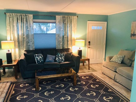 Plymouth, Priscilla Beach MA vacation rental - Living room with love seat and queen pull out sofa