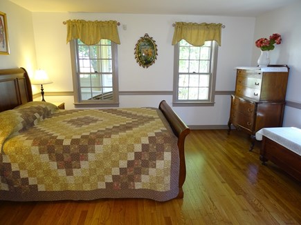 Yarmouth Port Cape Cod vacation rental - First floor bedroom with queen bed and walk in closet.