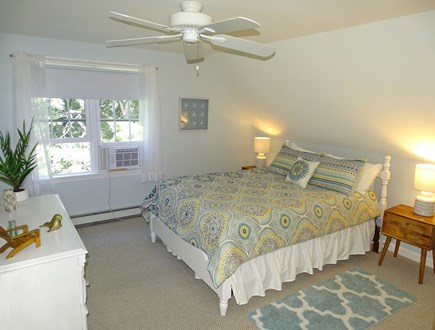 Eastham Cape Cod vacation rental - Upstairs queen bedroom with fan and air conditioner!