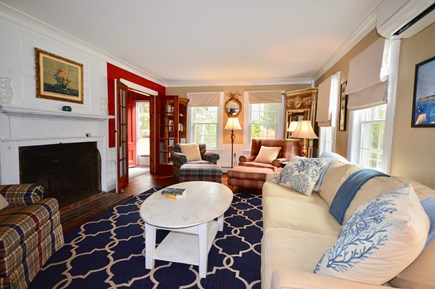 Wellfleet Cape Cod vacation rental - Living area with smart TV, game table and brand new mini split AC