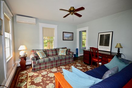 Wellfleet Cape Cod vacation rental - Den with futon, ceiling fan and mini split AC unit