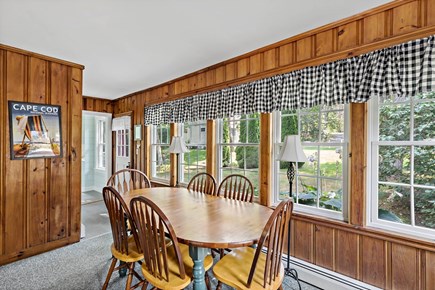 Wellfleet Cape Cod vacation rental - Dining area with access to the backyard