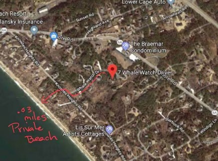 North Truro Cape Cod vacation rental - Walking to private beach