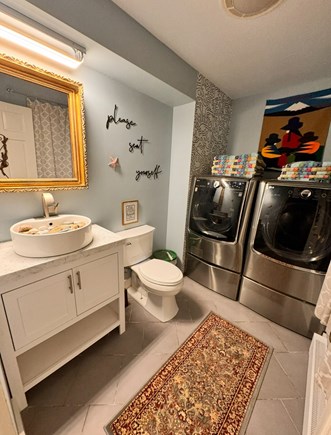 North Truro Cape Cod vacation rental - 1/2 bath first floor/laundry
