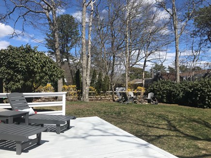 Popponesset Cape Cod vacation rental - Private back yard with fire pit