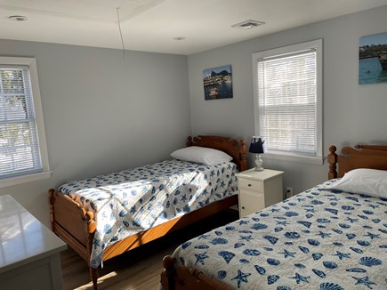 Popponesset Cape Cod vacation rental - 2 twin beds, closet,  dresser, 2 windows facing back & side yard