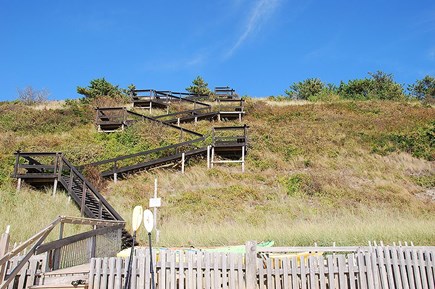 Truro Cape Cod vacation rental - Unique zigzag access with resting platforms to private beach.