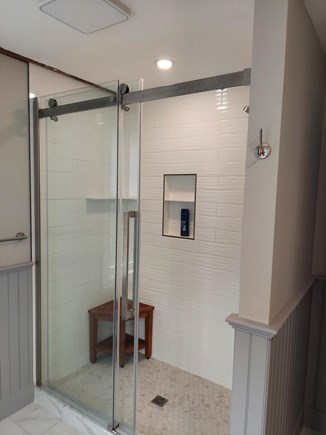 Dennis Village Cape Cod vacation rental - Walk in Showers in both Master Bedroom Suites! Tub in Third Bath.