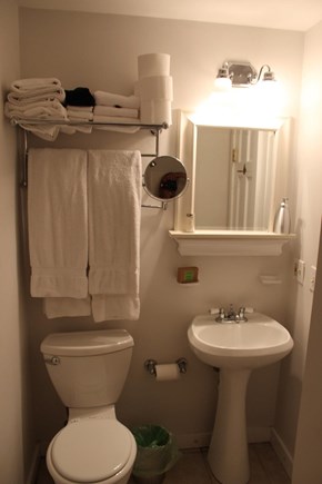 Provincetown Cape Cod vacation rental - Full bathroom with shower and plenty of clean towels.