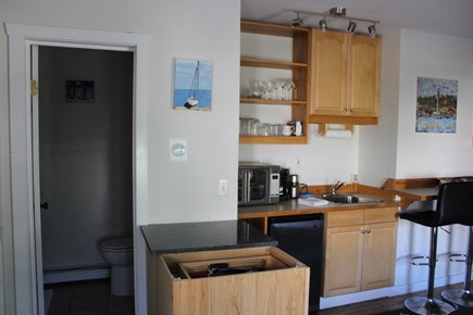 Provincetown Cape Cod vacation rental - Kitchen and bathroom door